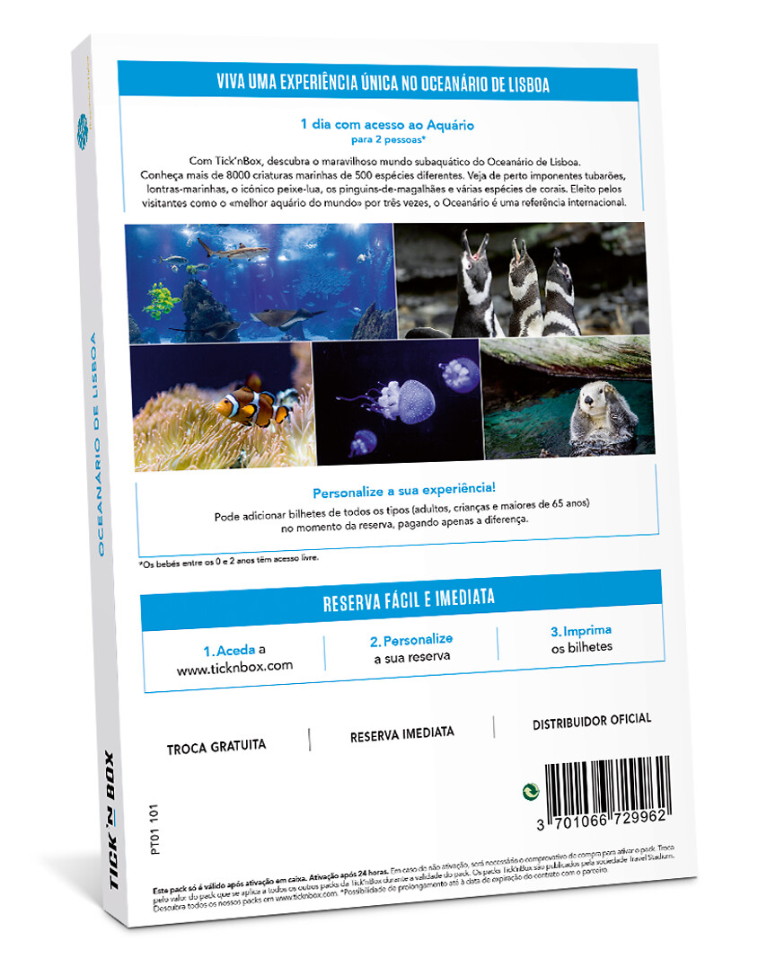 Oceanário de Lisboa - 2 bilhetes